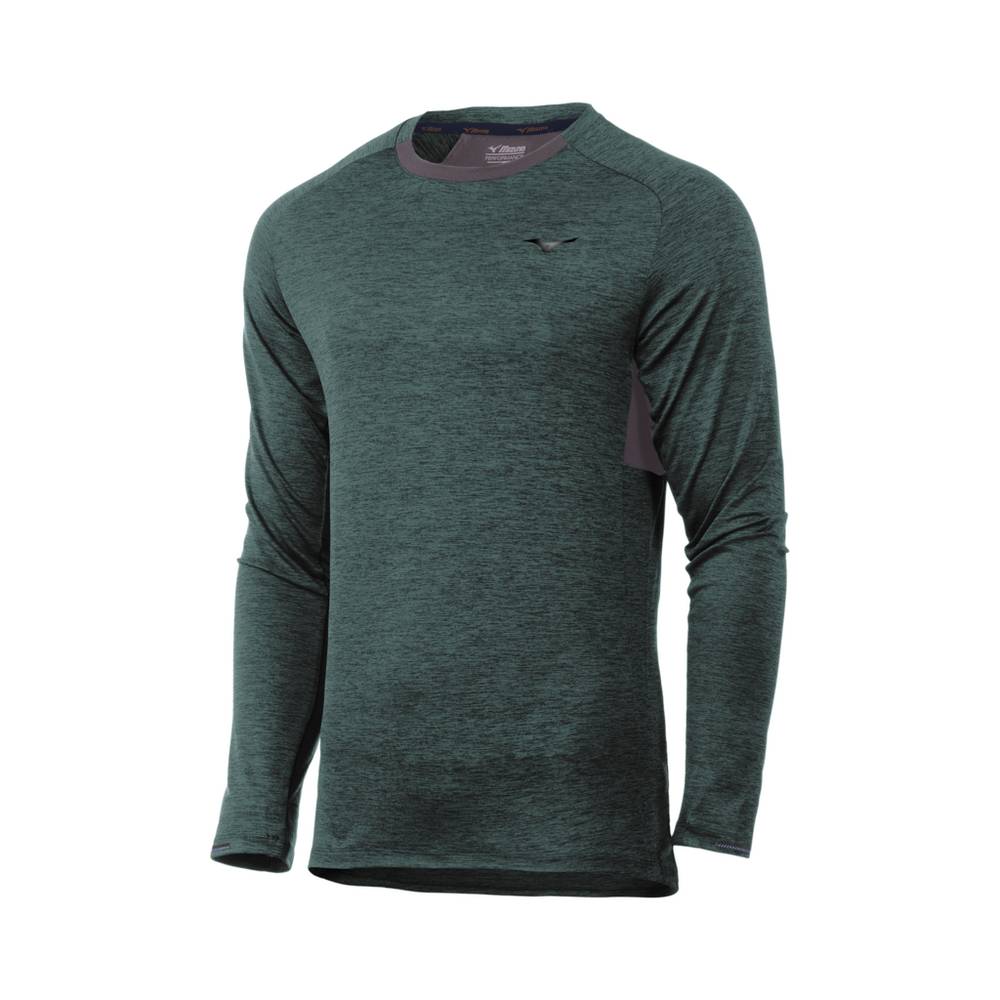 Mizuno Men's Alpha Long Sleeve Tops Green (421930-OZR)